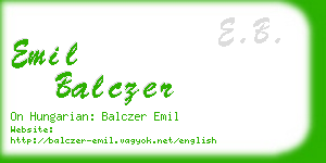 emil balczer business card